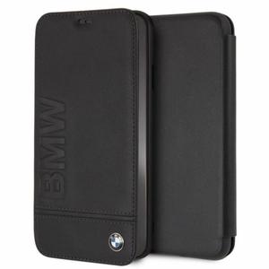 BMW Signature Logo Book Case - Skrzane etui z klapk iPhone Xs Max (czarny) - 2859481606