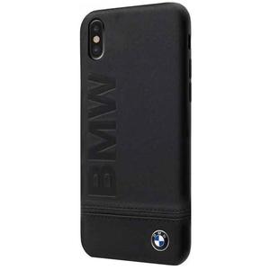 BMW Signature Logo Case - Skrzane etui iPhone Xs / X (czarne) - 2859481607