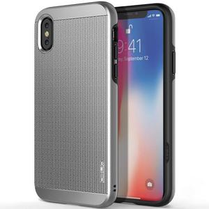 Obliq Slim Meta - etui ochronne iPhone X (srebrne) - 2859481696