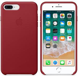 Apple Leather Case - oryginalne skrzane etui iPhone 8 Plus / 7 Plus (czerwony) (PRODUCT)RED - 2859481793