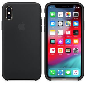 Apple Silicone Case - oryginalne silikonowe etui iPhone Xs (czarny) - 2859481794