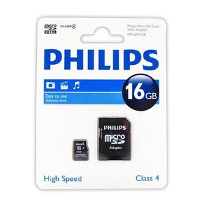 Philips Karta Pamici Micro SDHC 16GB Class 4 + Adapter - 2859481869