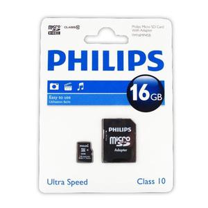 Philips Karta Pamici Micro SDHC 16GB Class 10 + Adapter - 2859481870