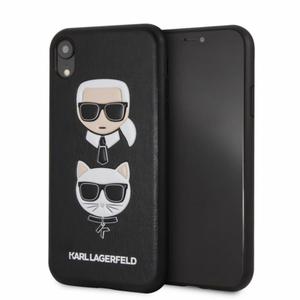 Karl Lagerfeld Embossed Case Karl & Choupette - Etui iPhone XR (czarne) - 2859481918