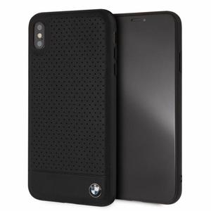 BMW Perforated Horizontal Smooth Leather - Etui iPhone Xs Max (czarny) - 2859481973