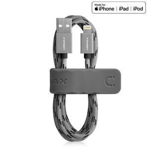 Momax Elite - Kabel USB do Lightning MFi + elastyczny stojak 1m (szary) - 2859482268