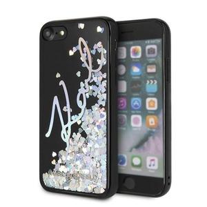 Karl Lagerfeld Signature Glitter Iridescent Black - Etui do iPhone 8 / 7 (Glitter Sequins) - 2859482296