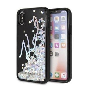 Karl Lagerfeld Signature Glitter Iridescent - Etui iPhone Xs / X (Glitter Sequins) - 2859482297