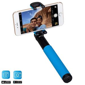 Uniwersalny kij do selfie Momax Selfie Hero z pilotem Bluetooth (100 cm) niebieski