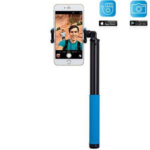Uniwersalny kij do selfie Momax Selfie Hero z pilotem Bluetooth (150 cm) niebieski