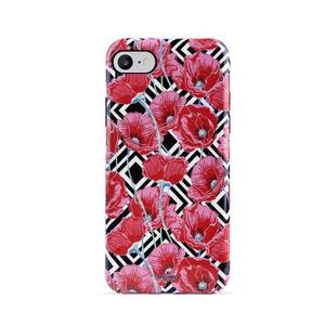 PURO Glam Geo Flowers - Etui iPhone 8 / 7 (Red Poppies) - 2859482450