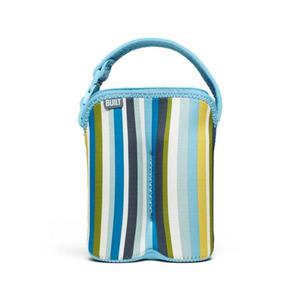 BUILT Bottle Buddy - Termoopakowanie do butelek podwjne (Baby Blue Stripe) - 2859482564