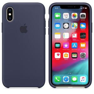 Apple Silicone Case - Silikonowe etui iPhone Xs (nocny bkit) - 2859482644