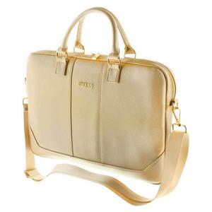 Guess Saffiano - Torba do laptopa 15,4" beowa - 2859483018