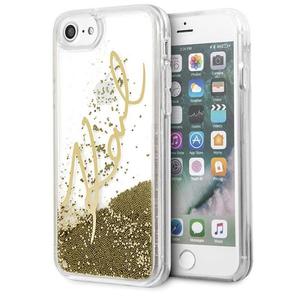 Karl Lagerfeld Signature Liquid Glitter Etui iPhone 8 / 7 (Gold Glitter) - 2859483556