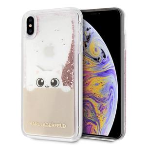 Etui Karl Lagerfeld K-Peek A Boo do iPhone Xs Max (Glitter Pink Gold) - 2859483849