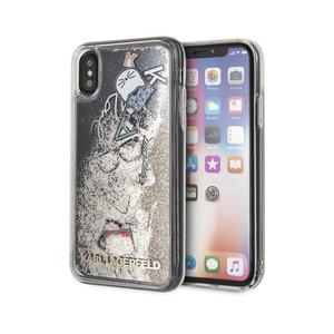 Etui Karl Lagerfeld Liquid Glitter Case do iPhone Xs / X (Gold Glitter) - 2859483856