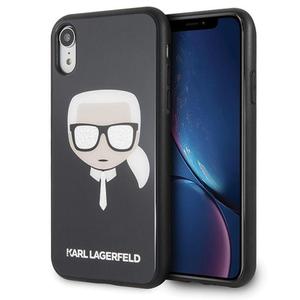 Karl Lagerfeld Karl's Head Double Layers Glitter etui na iPhone XR (czarne) - 2859483962
