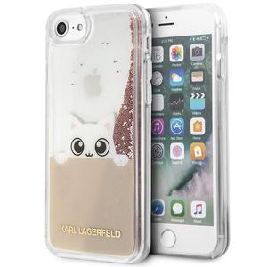 Karl Lagerfeld K-Peek A Boo etui na iPhone 8 / 7 (Glitter Pink Gold) - 2859483970