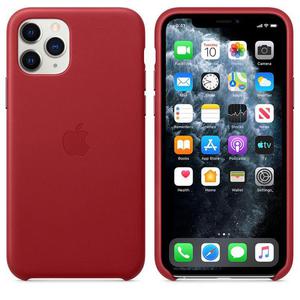 Apple Leather Case - Skrzane etui iPhone 11 Pro (czerwony) (PRODUCT)RED - 2859484166