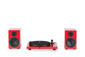 Pro-Ject Juke Box E Hi-Fi Set Speaker Box 5 Czerwony Zestaw Salon Pozna Wrocaw - 2861638365