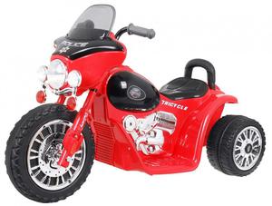 Motorek Chopper na akumulator dla dzieci Czerwony + 3 koa + Dwiki + wiata LED - 2877828700