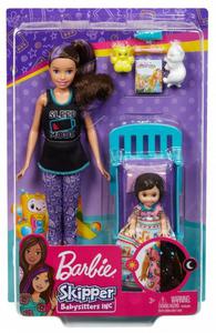 Lalka Barbie Opiekunka Zestaw Lalki Czas na sen Mattel - 2878126829