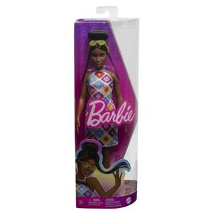 Barbie Fashionistas Lalka w kolorowej sukience Mattel - 2878126877