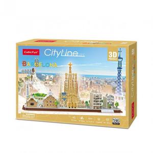 Puzzle 3D City Line Barcelona Cubic Fun - 2878578915