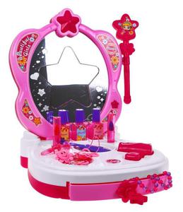 Interaktywna przenona toaletka dla dziewczynek 3+ Lustro + kosmetyki + akcesoria - 2877829058