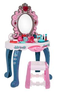 Interaktywna toaletka z lustrem i taboretem dla dziewczynek 3+ wiata dwiki 22 el. - 2877829059