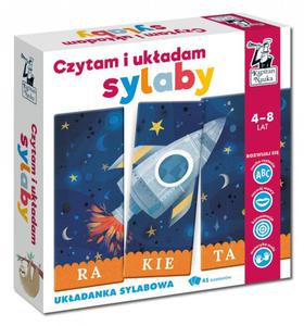 Gra Edukacyjna "Czytamy i ukadamy sylaby RAKIETA" - 2877829575