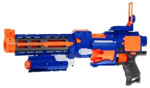 Karabin Pistolet 2w1 dla dzieci 8+ Blaze Storm 20 dugich Pociskw z pianki + Celownik laserowy + Kolba - 2877828340
