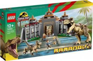 Klocki Jurassic World 76961 Centrum dla odwiedzajcych: atak tyranozaura i raptora - 2877831014