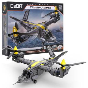 Klocki techniczne CaDA 1424 el. Helikopter Tiltrotor Aircraft dla dzieci 6+ Ruchome czci - 2877828520