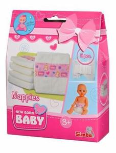 5 pieluszek dla lalki New Born Baby - 2877920576
