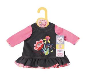 Sukienka jeansowa Dolly Moda dla lalki Baby Born 43 cm - 2877920784