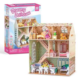 Puzzle 3D Domek dla lalek Dreamy - 2878385805