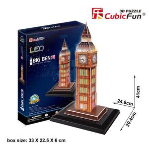 Puzzle 3D Zegar Big Ben (wiato) - 2877921165