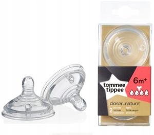 Tommee Tippee Smoczek KASZKA 6m+ nr.Y 2szt z Zaworkiem Do Butelki CTN 1421 - 2235635025