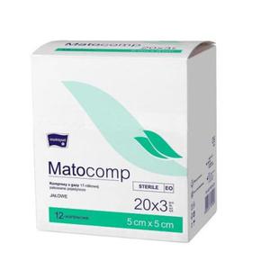 Matocomp Kompresy Gaziki Jaowe 17-nitkowe, 12-warstwowe, 5 x 5 cm 20x3 szt. - 2861670077