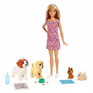 Barbie Lalka Opiekunka Pieskw Zestaw z Pieskami FXH08 - 2868956166