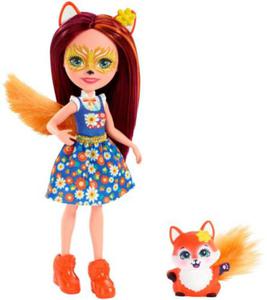 Mattel Enchantimals Lalka Ze Zwierztkiem Felicity Fox FXM71 DVH87 - 2868281699