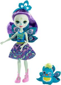 Mattel Enchantimals Lalka Ze Zwierztkiem Patter Peacock FXM74 DVH87 - 2868281702