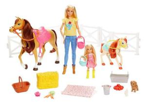 Barbie Stadnina Koni Zestaw + 2 Lalki FXH15 - 2868956493