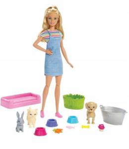 Barbie Zestaw Kpiel Zwierztek z Lalk FXH11 - 2868956713