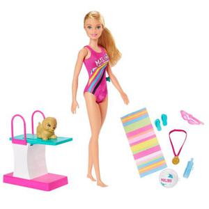 Mattel Barbie Lalka Pywaczka Zestaw z Pieskiem GHK23 - 2868956893