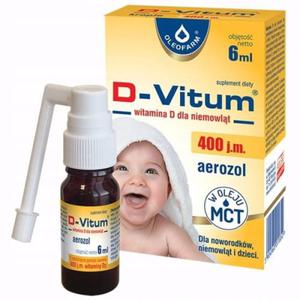 D-VITUM Witamina D Dla Niemowlt 400 J.M. Aerozol 6ml - 2868957002