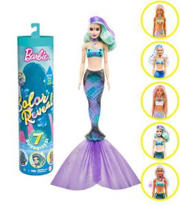 Mattel Barbie Lalka Colour Reveal Syrenka Kolorowa Niespodzianka Tuba GTP43 - 2868957659