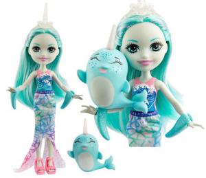 Mattel Enchantimals Lalka i Zwierztko Naddie Narwhal i Sword GJX41 - 2862788462